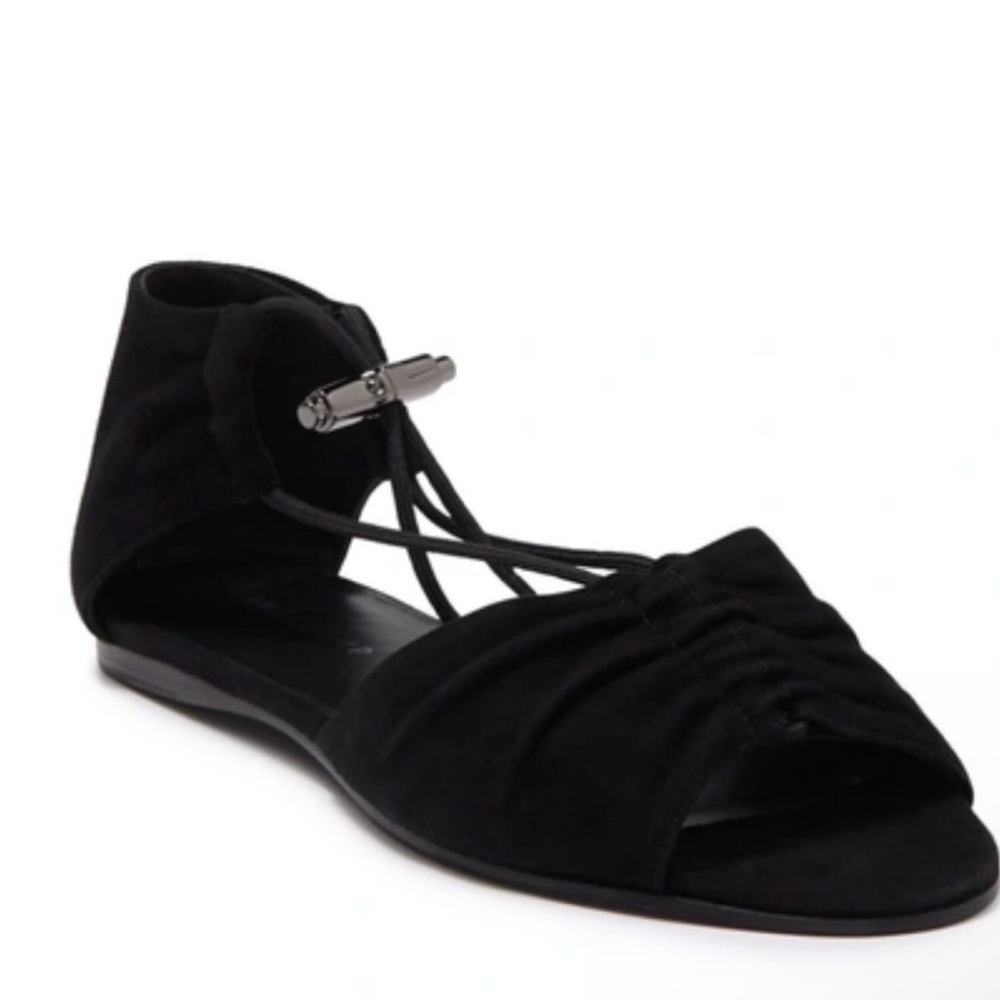 Longchamp Elegant Black Women's Sandals Taggle Sz 40 (US9)